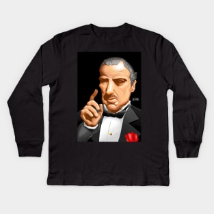 The Godfather - Don Corleone Kids Long Sleeve T-Shirt